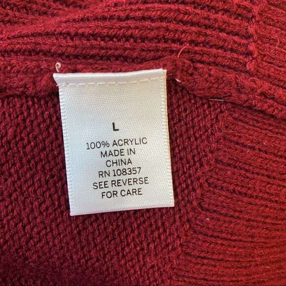 Dressbarn Size Large Maroon Knit Sweater - Picture 6 of 8